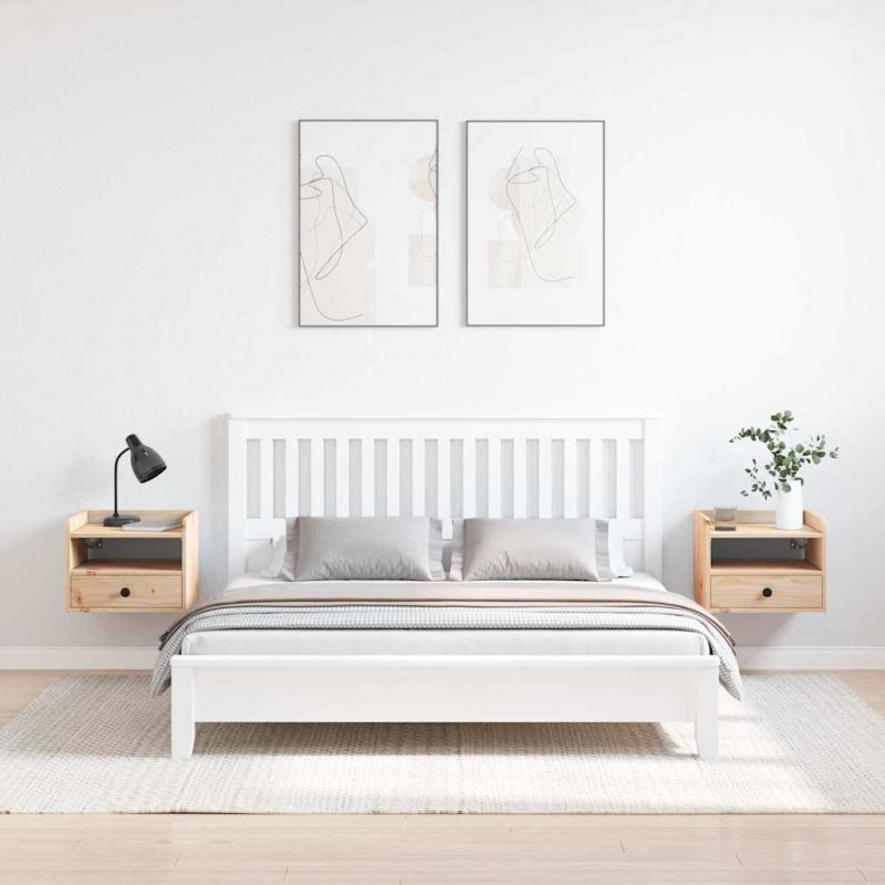 Stolik nocny z szufladą 2 pcs Brązowy 38 x 36 x 29,5 cm