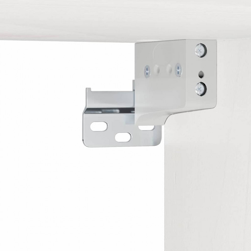 Stolik nocny Biały 38 x 36 x 29,5 cm Lite drewno sosnowe