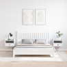 Stolik nocny 2 pcs Biały 38 x 36 x 29,5 cm Lite drewno sosnowe