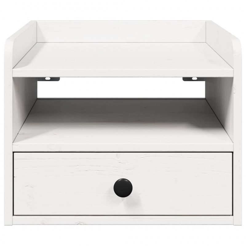 Stolik nocny 2 pcs Biały 38 x 36 x 29,5 cm Lite drewno sosnowe