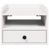 Stolik nocny 2 pcs Biały 38 x 36 x 29,5 cm Lite drewno sosnowe
