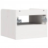 Stolik nocny 2 pcs Biały 38 x 36 x 29,5 cm Lite drewno sosnowe