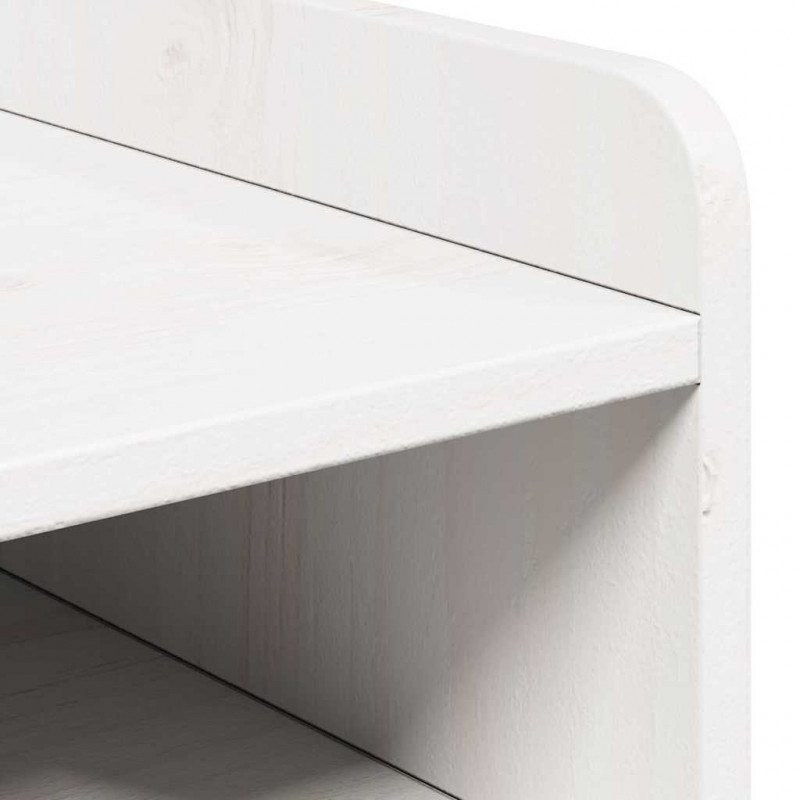 Stolik nocny 2 pcs Biały 38 x 36 x 29,5 cm Lite drewno sosnowe