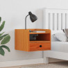 Stolik nocny Woskowy Brąz 38 x 36 x 29,5 cm Lite drewno sosnowe