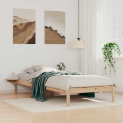 Łóżko z bocznymi stolikami Naturalny 100 x 210 cm