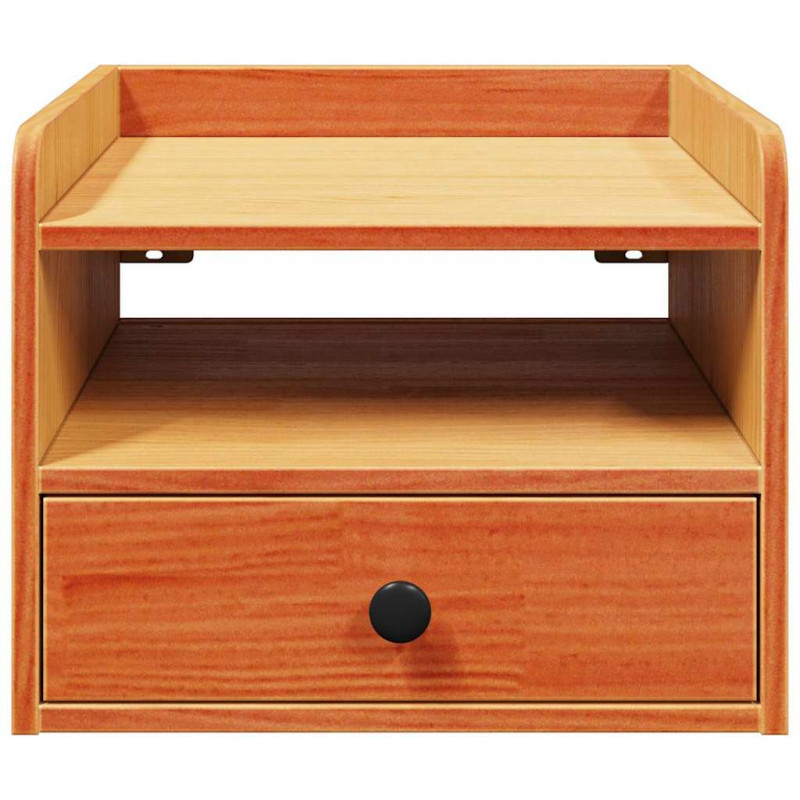 Stolik nocny Woskowy Brąz 38 x 36 x 29,5 cm Lite drewno sosnowe