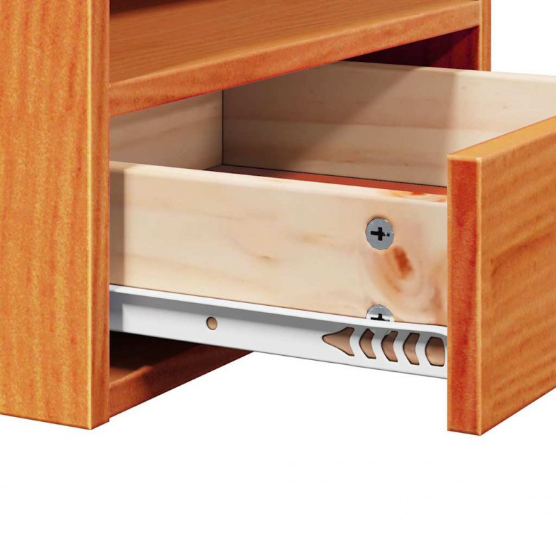 Stolik nocny Woskowy Brąz 38 x 36 x 29,5 cm Lite drewno sosnowe