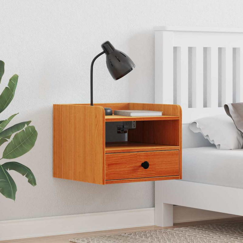 Stolik nocny z szufladą 2 pcs Woskowy Brąz 38 x 36 x 29,5 cm