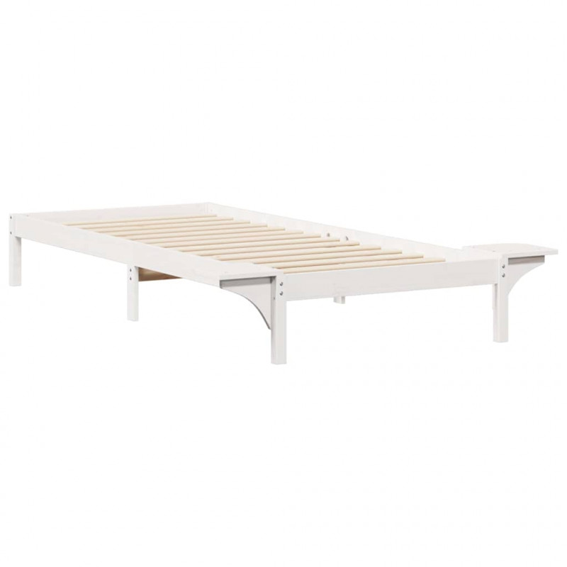 Łóżko z bocznymi stolikami Biały 100 x 210 cm