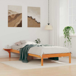 Łóżko z bocznymi stolikami Woskowy Brąz 100 x 210 cm