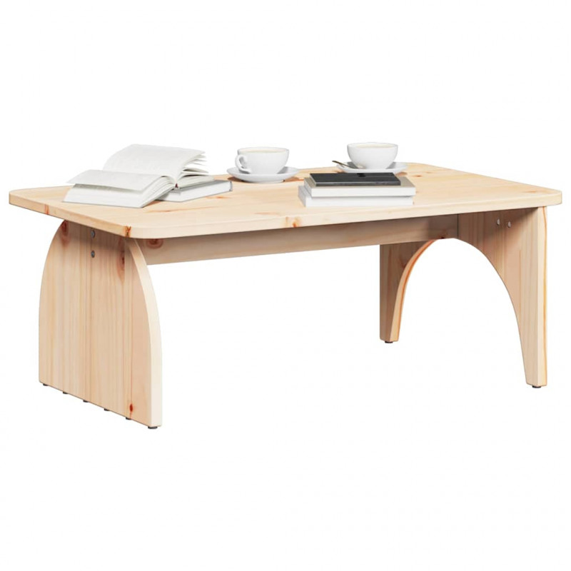 Stolik kawowy Naturalny 80 x 50 x 31 cm Lite drewno sosnowe