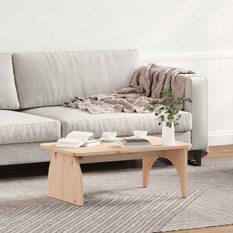 Stolik kawowy Naturalny 80 x 50 x 31 cm Lite drewno sosnowe