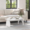 Stolik kawowy Biały 80 x 50 x 31 cm Lite drewno sosnowe