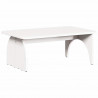 Stolik kawowy Biały 80 x 50 x 31 cm Lite drewno sosnowe