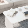 Stolik kawowy Biały 80 x 50 x 31 cm Lite drewno sosnowe