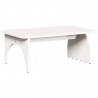 Stolik kawowy Biały 80 x 50 x 31 cm Lite drewno sosnowe