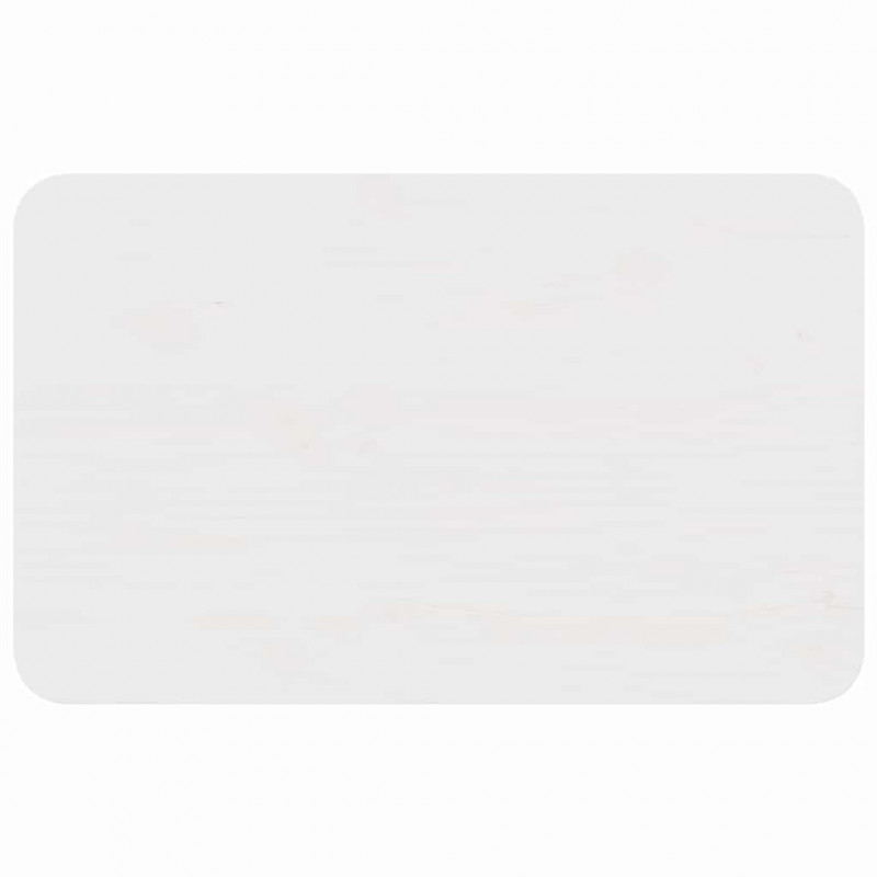 Stolik kawowy Biały 80 x 50 x 31 cm Lite drewno sosnowe