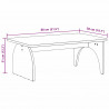 Stolik kawowy Biały 80 x 50 x 31 cm Lite drewno sosnowe