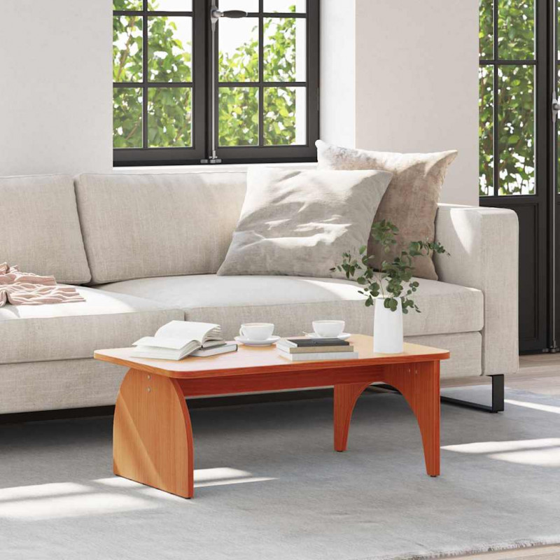 Stolik kawowy Woskowy Brąz 80 x 50 x 31 cm Lite drewno sosnowe
