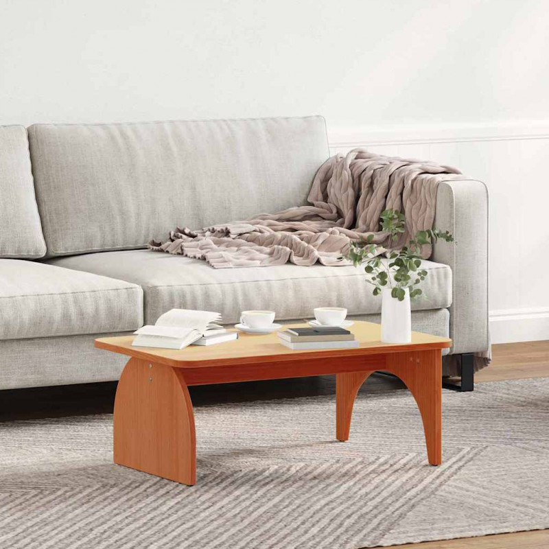 Stolik kawowy Woskowy Brąz 80 x 50 x 31 cm Lite drewno sosnowe