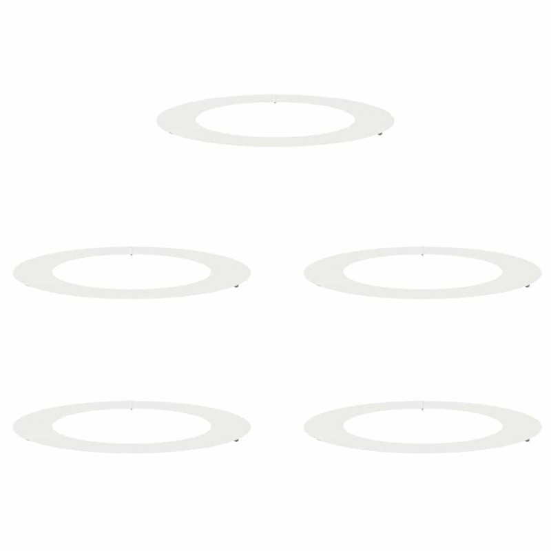odpowiedni dla płaskich pierścieni drzewa 5 pcs Biały Ø60 / 90 cm