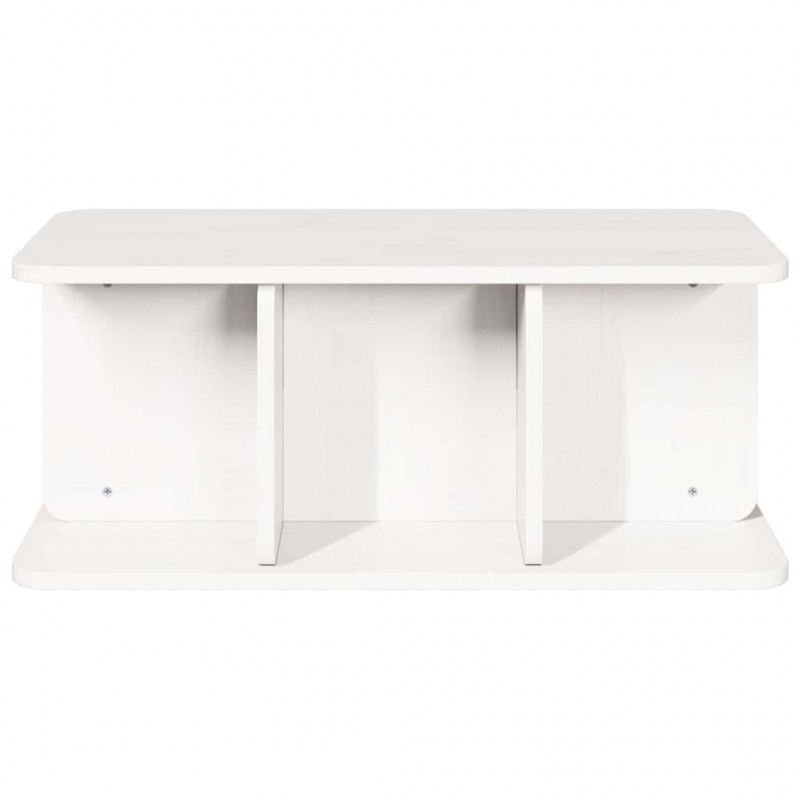 Stolik kawowy Biały 80 x 39,5 x 33,5 cm Lite drewno sosnowe
