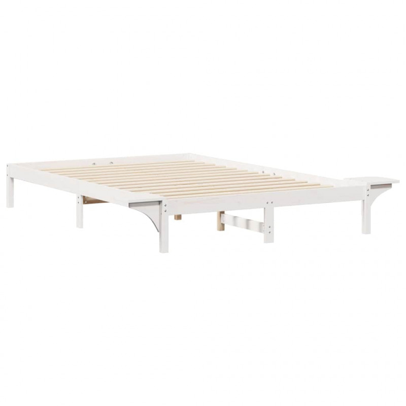 Łóżko z bocznymi stolikami Biały 160 x 210 cm