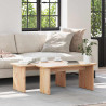 Stolik kawowy 2 pcs Naturalny Lite drewno sosnowe