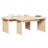 Stolik kawowy 2 pcs Naturalny Lite drewno sosnowe