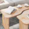 Stolik kawowy 2 pcs Naturalny Lite drewno sosnowe