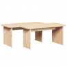 Stolik kawowy 2 pcs Naturalny Lite drewno sosnowe
