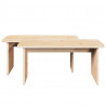 Stolik kawowy 2 pcs Naturalny Lite drewno sosnowe