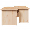 Stolik kawowy 2 pcs Naturalny Lite drewno sosnowe