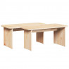 Stolik kawowy 2 pcs Naturalny Lite drewno sosnowe