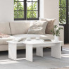 Stolik kawowy 2 pcs Biały Lite drewno sosnowe