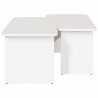 Stolik kawowy 2 pcs Biały Lite drewno sosnowe
