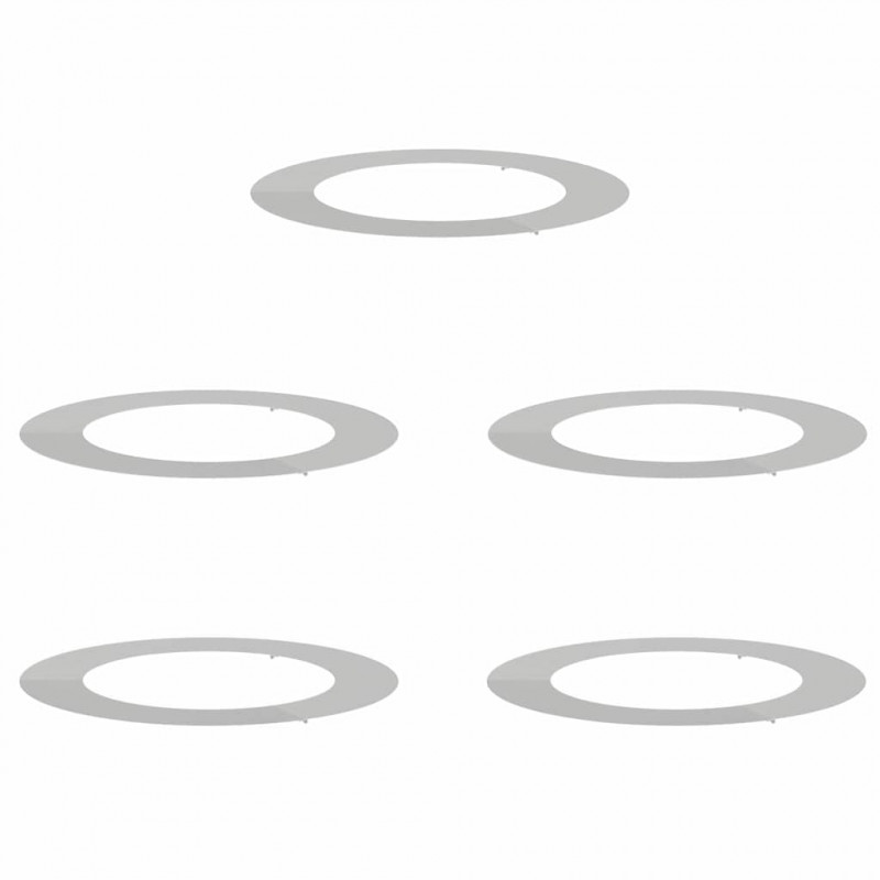 odpowiedni dla płaskich pierścieni drzewa 5 pcs Srebrny