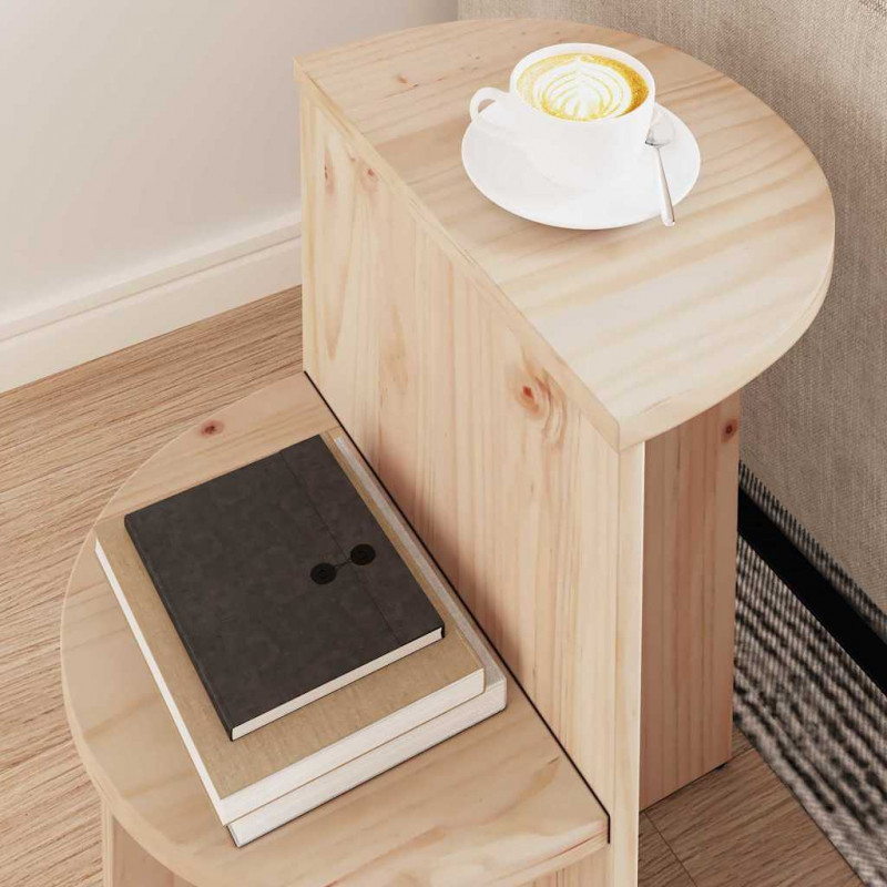 Stolik kawowy Naturalny 50 x 40 x 50 cm Lite drewno sosnowe