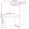 Stolik kawowy Naturalny 50 x 40 x 50 cm Lite drewno sosnowe