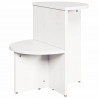 Stolik kawowy Biały 50 x 40 x 50 cm Lite drewno sosnowe