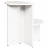 Stolik kawowy Biały 50 x 40 x 50 cm Lite drewno sosnowe