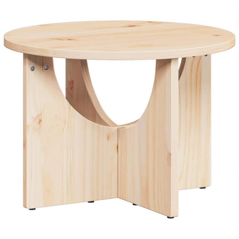 Stolik kawowy Naturalny 50 x 50 x 35 cm Lite drewno sosnowe