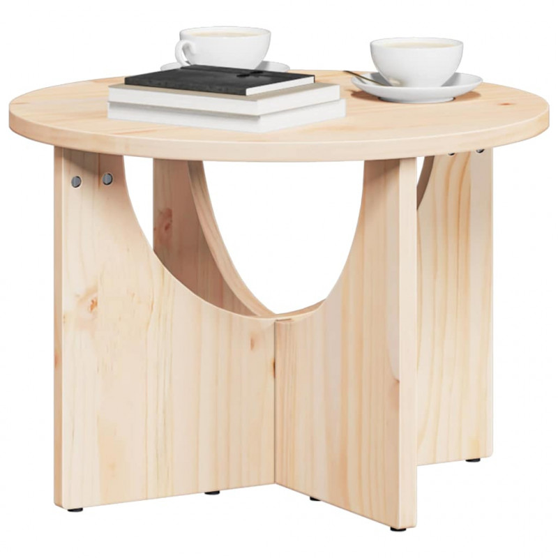 Stolik kawowy Naturalny 50 x 50 x 35 cm Lite drewno sosnowe