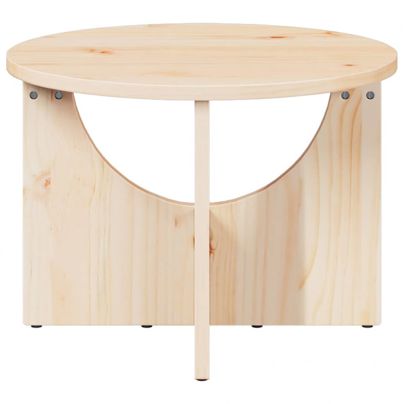 Stolik kawowy Naturalny 50 x 50 x 35 cm Lite drewno sosnowe