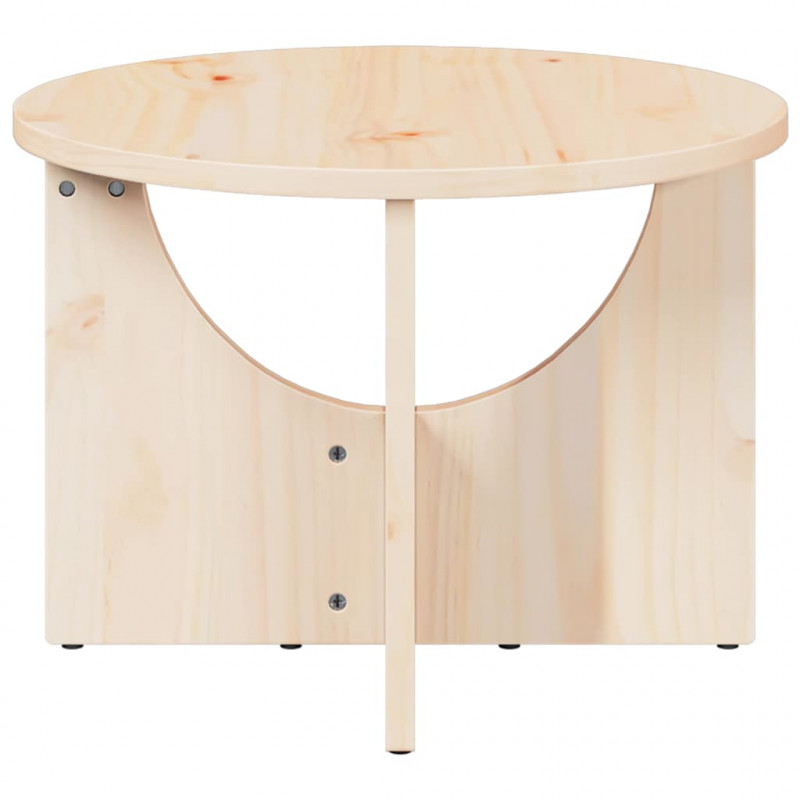 Stolik kawowy Naturalny 50 x 50 x 35 cm Lite drewno sosnowe