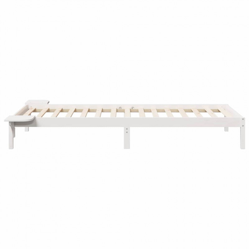 Łóżko z bocznymi stolikami Biały 80 x 220 cm