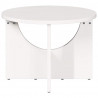Stolik kawowy Biały 50 x 50 x 35 cm Lite drewno sosnowe
