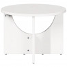 Stolik kawowy Biały 50 x 50 x 35 cm Lite drewno sosnowe