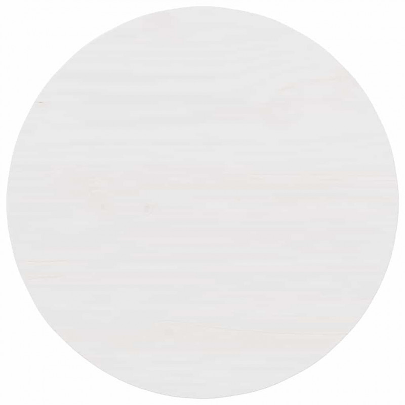 Stolik kawowy Biały 50 x 50 x 35 cm Lite drewno sosnowe