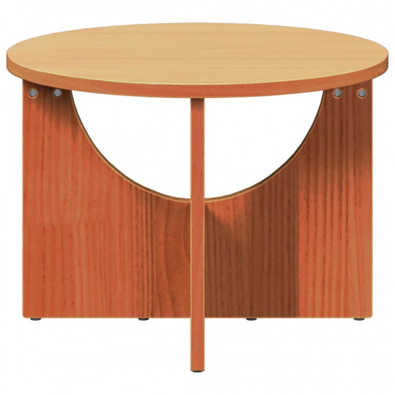Stolik kawowy Woskowy Brąz 50 x 50 x 35 cm Lite drewno sosnowe